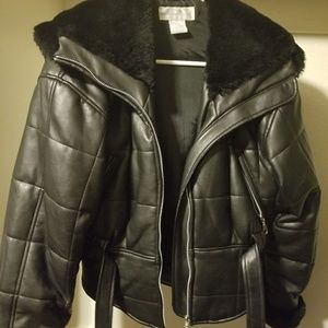 Beautiful black faux leather jacket